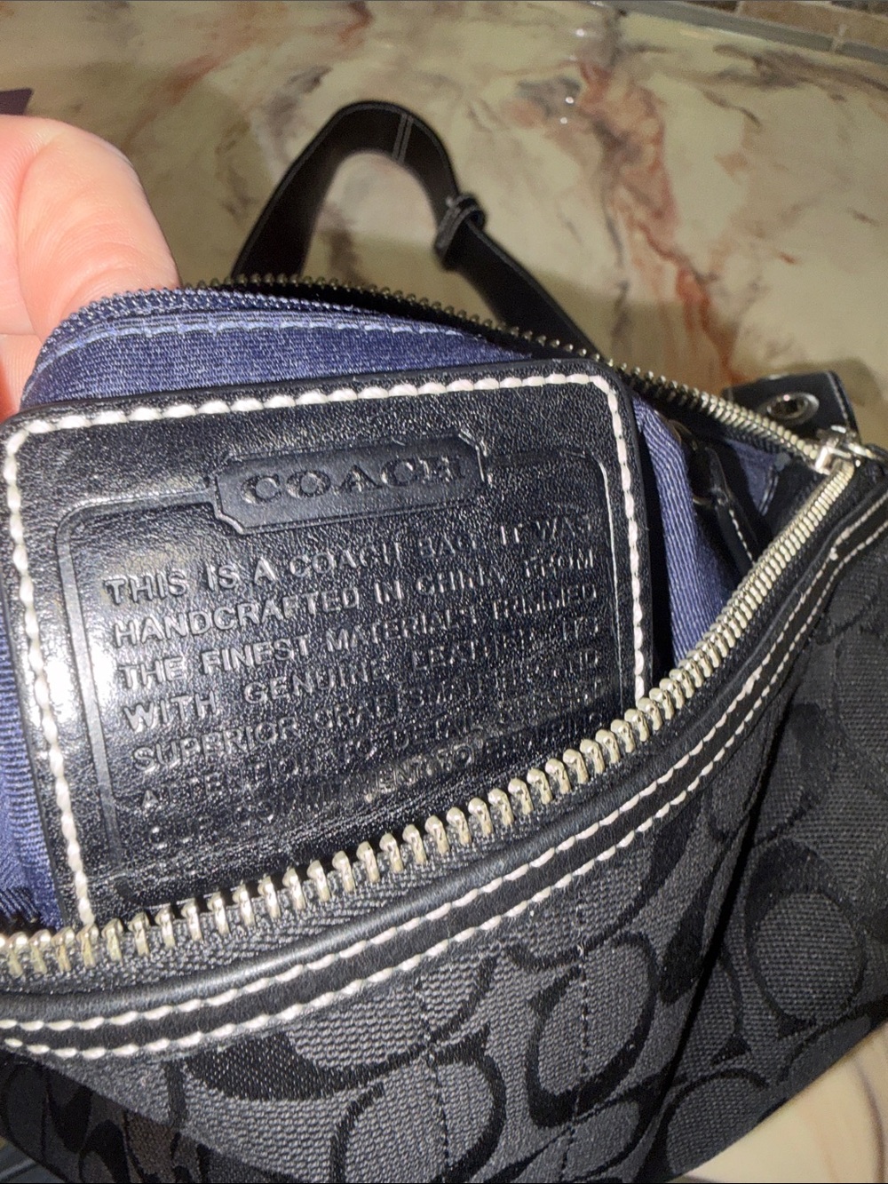 Coach Black Crossbody Signature Jacquard and Leather Bag - Picture 7 of 8